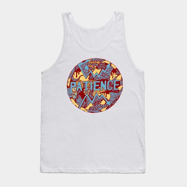 Pastel Cream Circle of Patience Tank Top by kenallouis